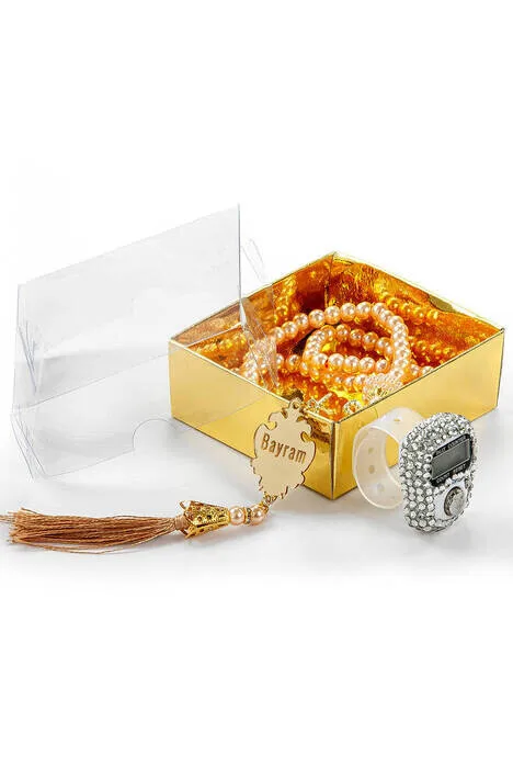 5 Pcs Islamic Tasbeeh Gift Set Favors Ameen Wedding Gifts Tasbeeh  Electronic Muslim Finger Ring Tally Counter Tasbeeh Tasbih Shawl Eid Ramadan Mubarak Hajj Ramadan Party Muslim Event Party Favors