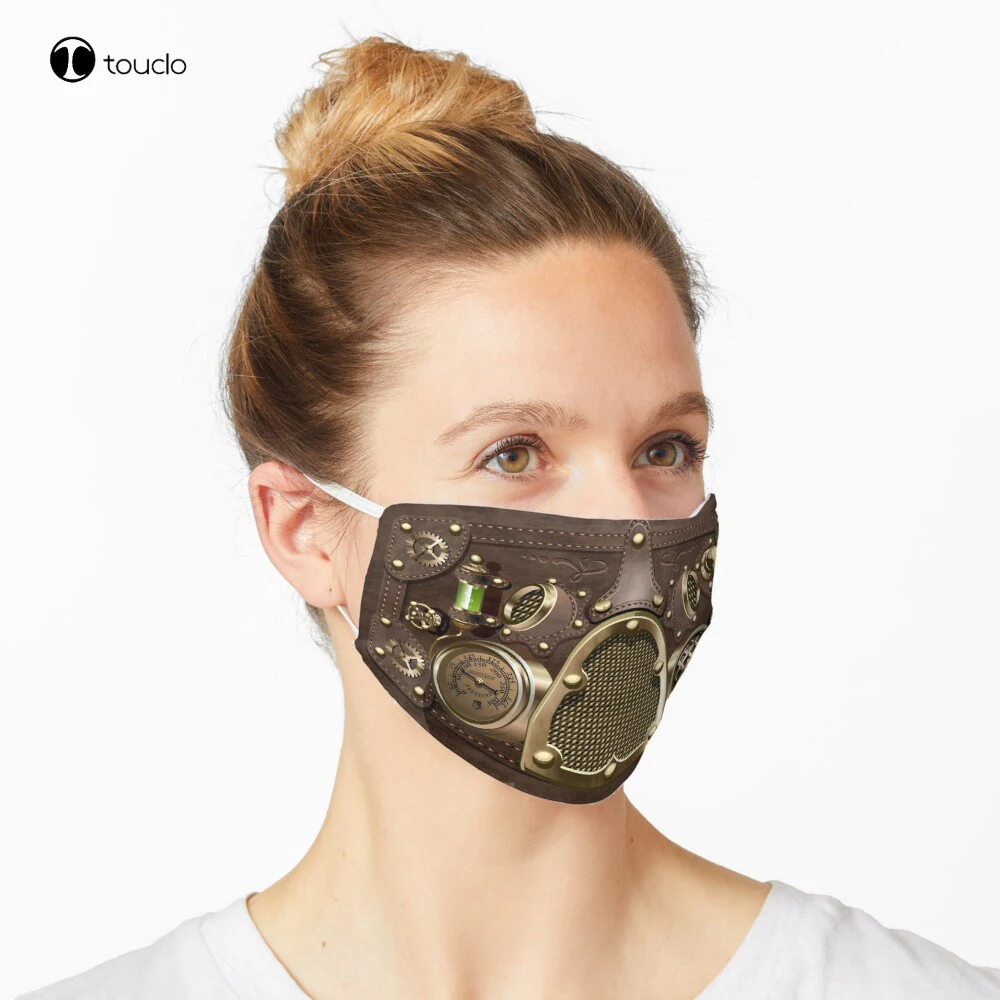 Steampunk 3 Masker Gezicht Filter Pocket Doek Herbruikbare Wasbare