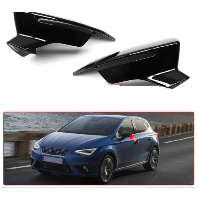 

For Seat Leon Cupra Mk3 5F FR Bat Mirror Cover Bright Piano Black Car Accessories Design Tuning Sporty Car Outdoor Track