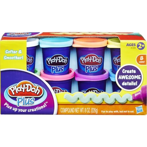 Play-Doh Dough Plus Soft Kids Educational Creative Colorful Dough