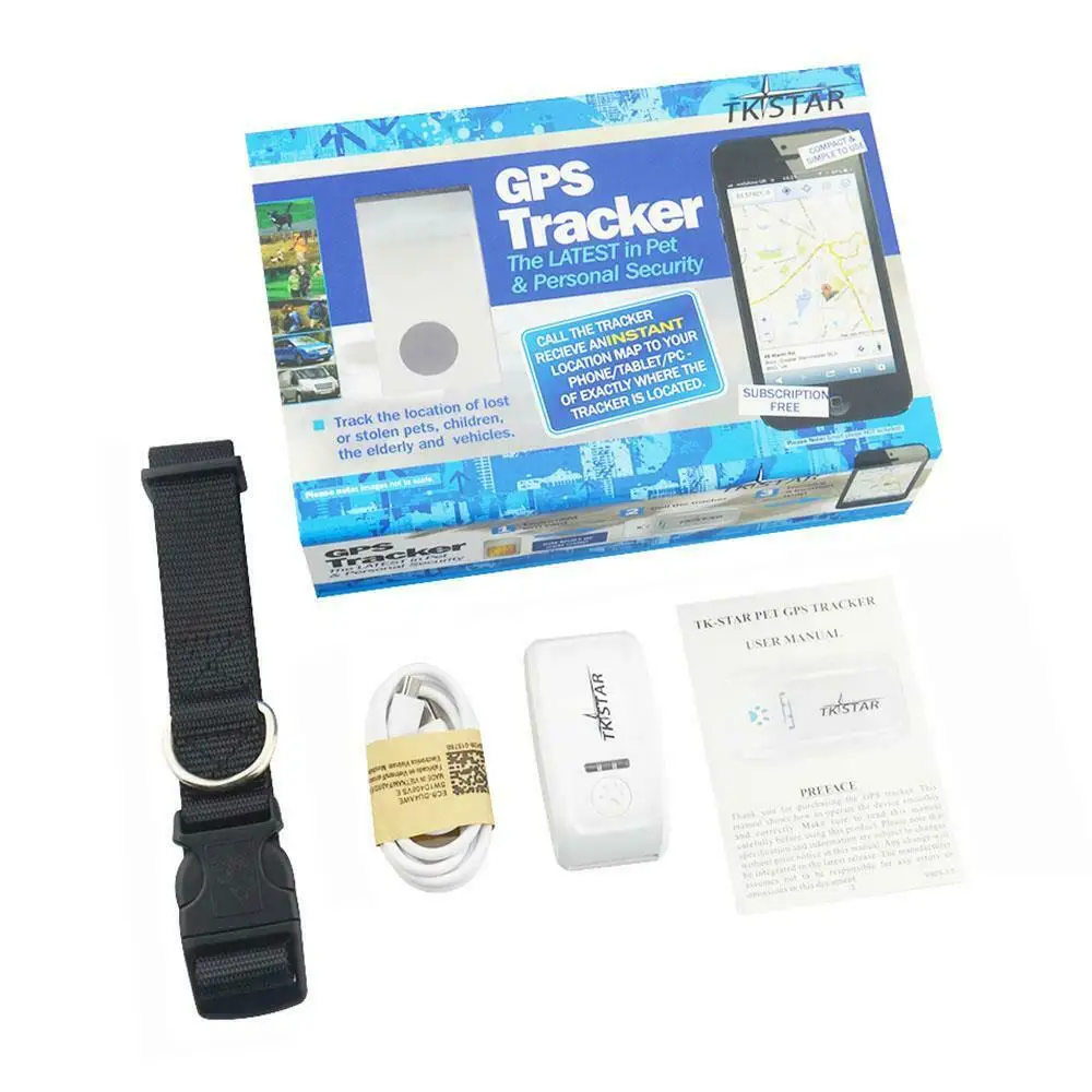 With Box TK909 GPS pets tracker GSM /SMS/ GPRS tracker Free App 100g2280