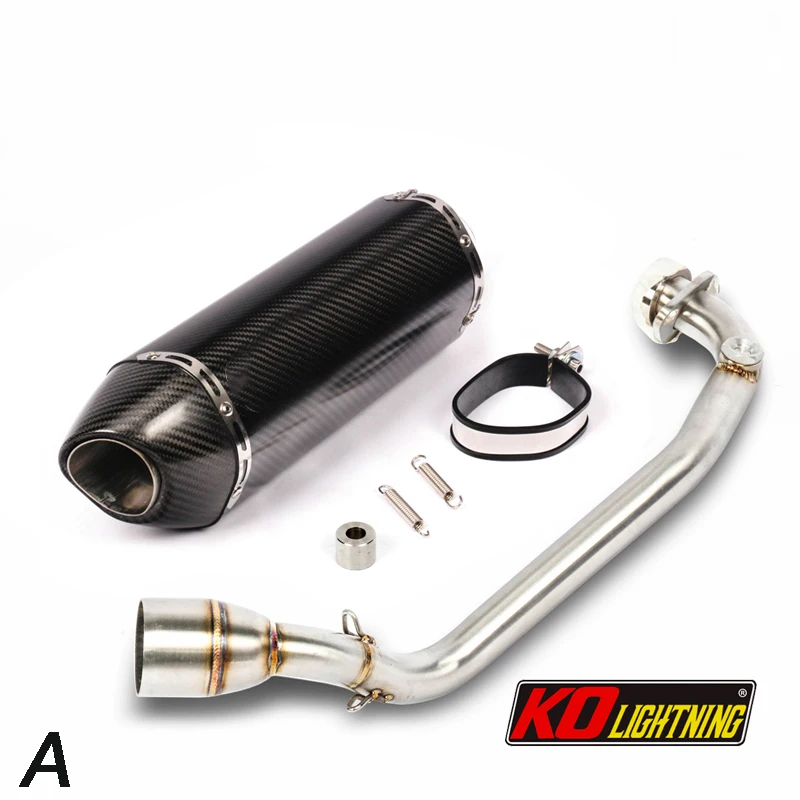 

Escape Motorcycle Exhaust Front Link Pipe And 51mm Muffler Stainless Steel Exhaust System For Yamaha SMAX 155 All Years