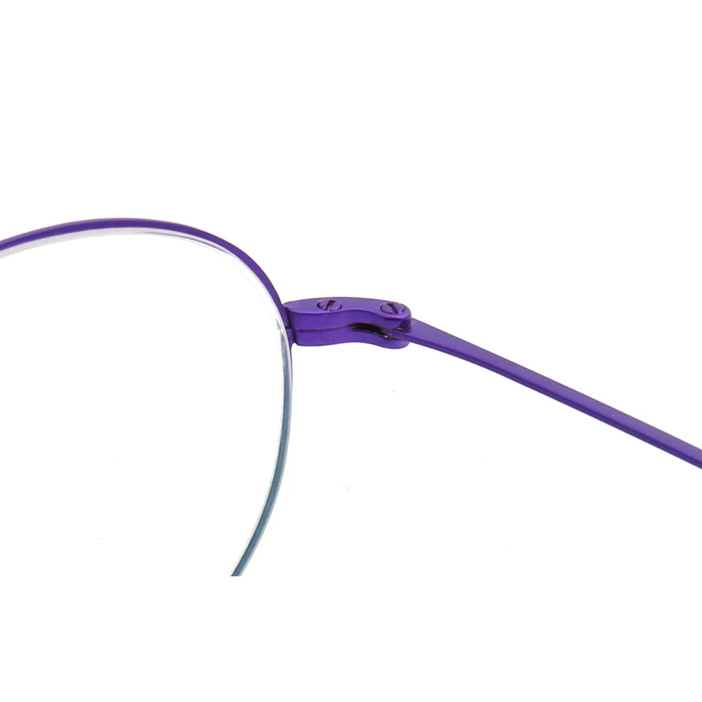 Vintage Men Round Eyeglasses Frame Women Optical Glasses Frames Classic Light Metal Spectacles Gold Red Blue Purple Rx Eyewear