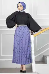 Falda larga plisada de talla libre para mujer musulmana, ropa turca, vestidos modestos, trajes Hijab de Dubái, Abaya, Jilbeb, árabe, Marocain