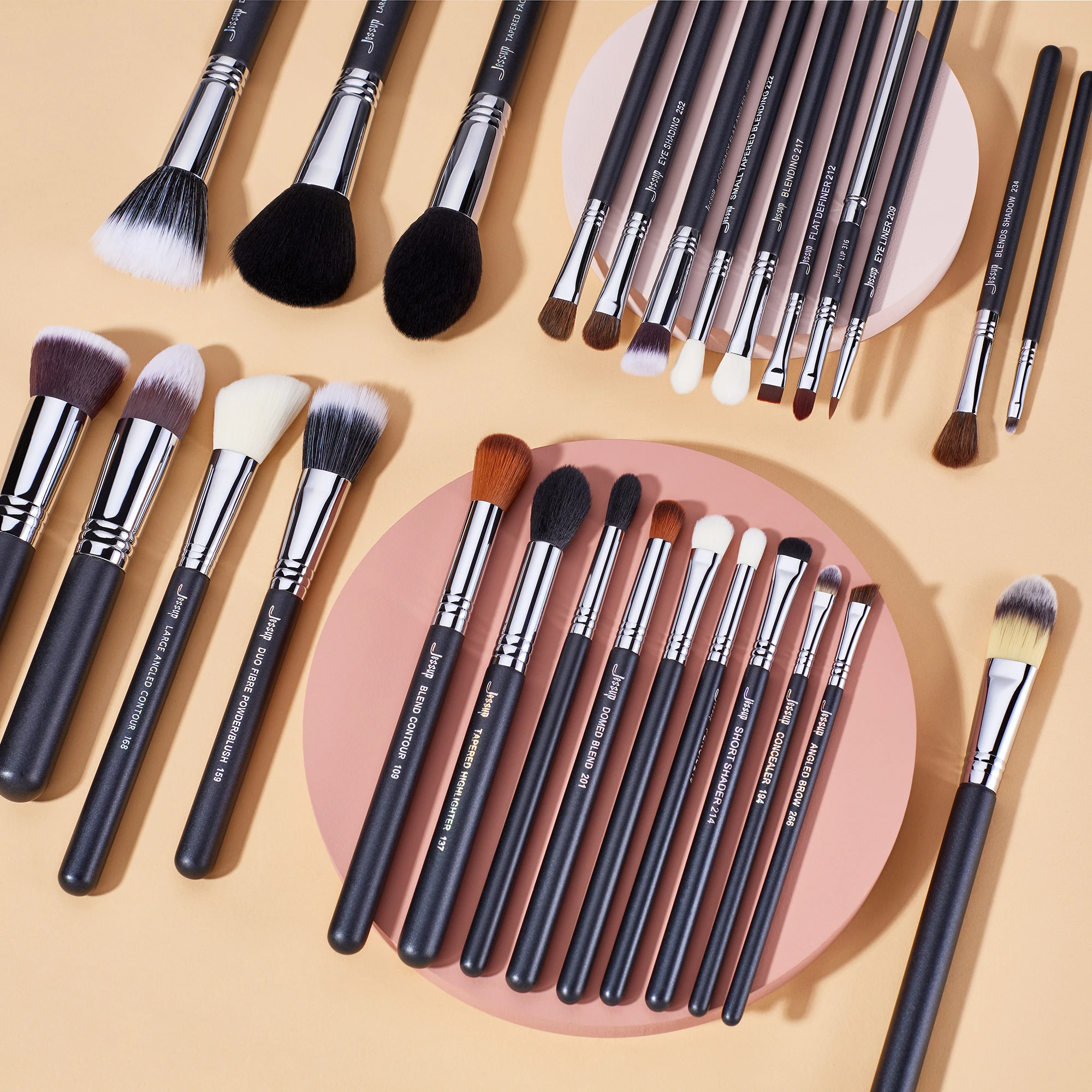 Jessup Pro Makeup Brushes Set 6-27pcs Make Up Brush Synthetic Foundation Powder Contour Eyeshadow Eyeliner