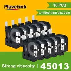 Plavetink 10 pcs Compatible for dymo D1 12mm tapes 45010 45013 40913 43613 43610 ribbon cassette for Dymo label manager LM 160