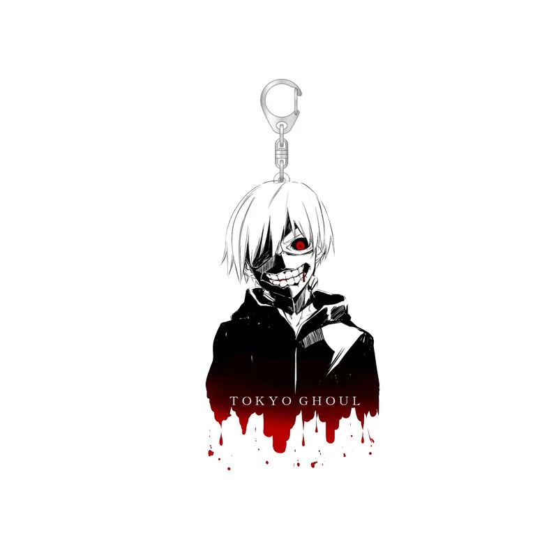 Anime Tokyo Ghoul Action Figures Cartoon Kaneki Ken Touka Kirishima Key Chain Bag Pendant Acrylic Keyring Fans Collection