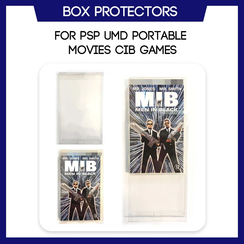 Box Protector For PSP UMD Portable Movies CIB Complete In Box Game Custom Made Clear Plastic Case