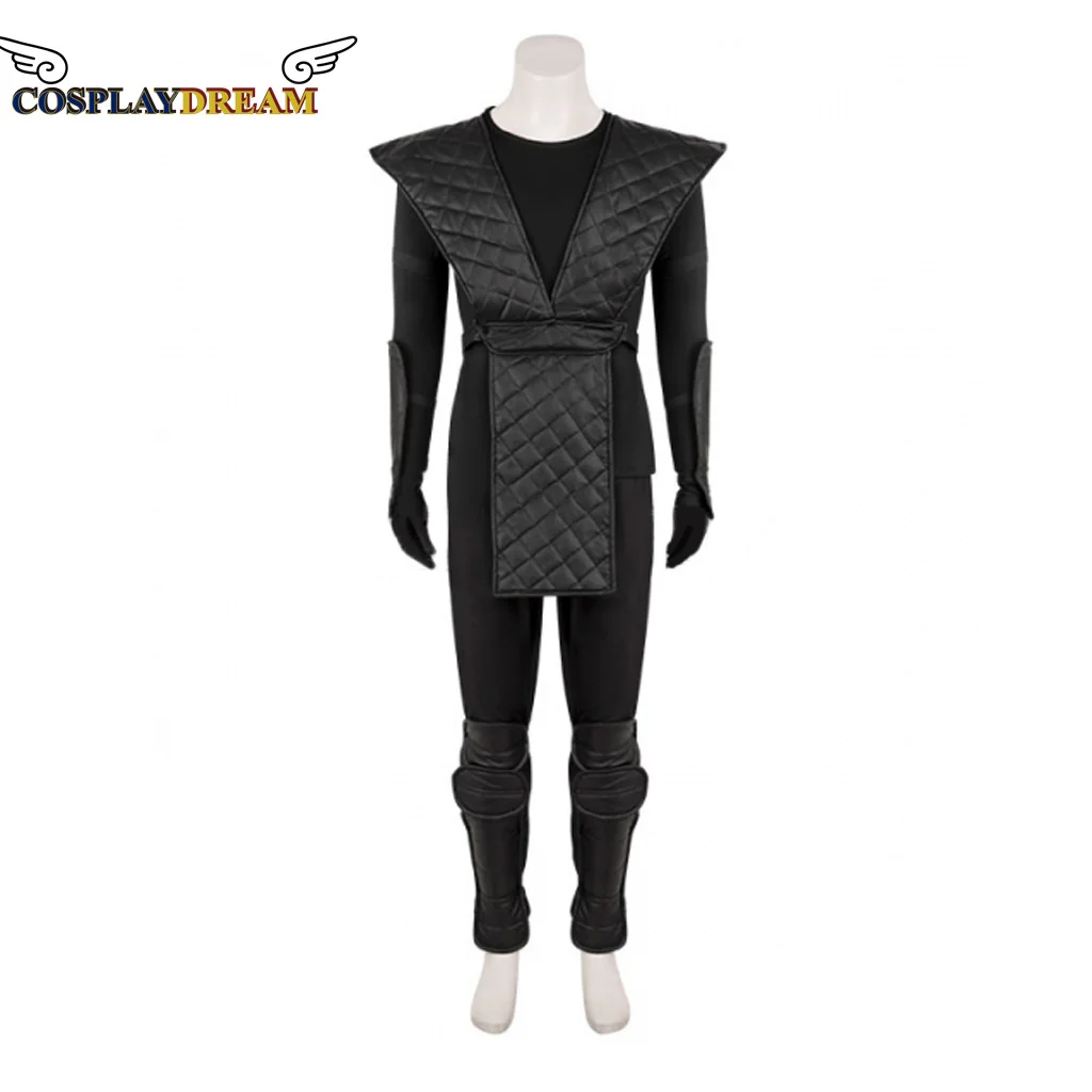 Cosplaydream Game Mortal Kombat Noob Saibot Cosplay Costume Suit with Face Covering Shotokan Ninja Black Fighter suit uniform