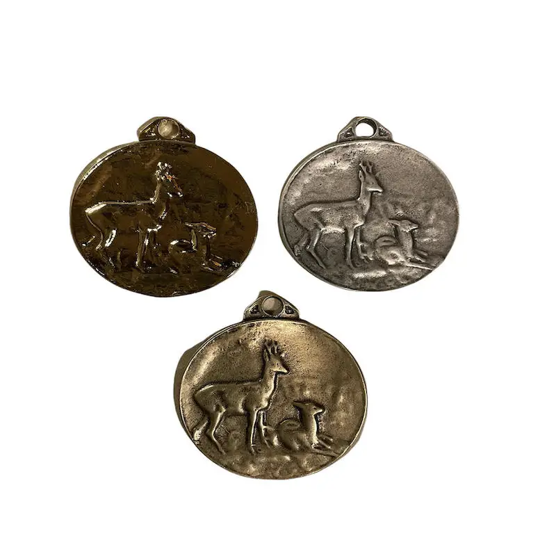 Medalla homologacion trofeo de caza corzo-medalla caza oro, plata, bronce