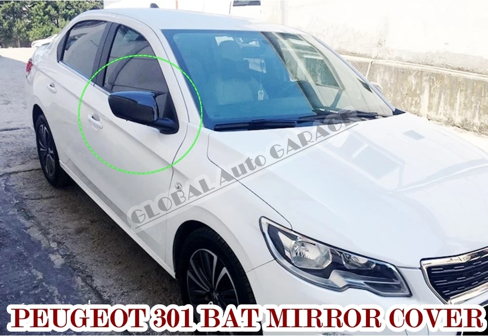 

Bat Mirror Cover For Peugeot 301 2012 2013 2014 2015 2016 2017 2018 2019 Glossy Piano Black Wing Car Antenna Styling Auto Roof