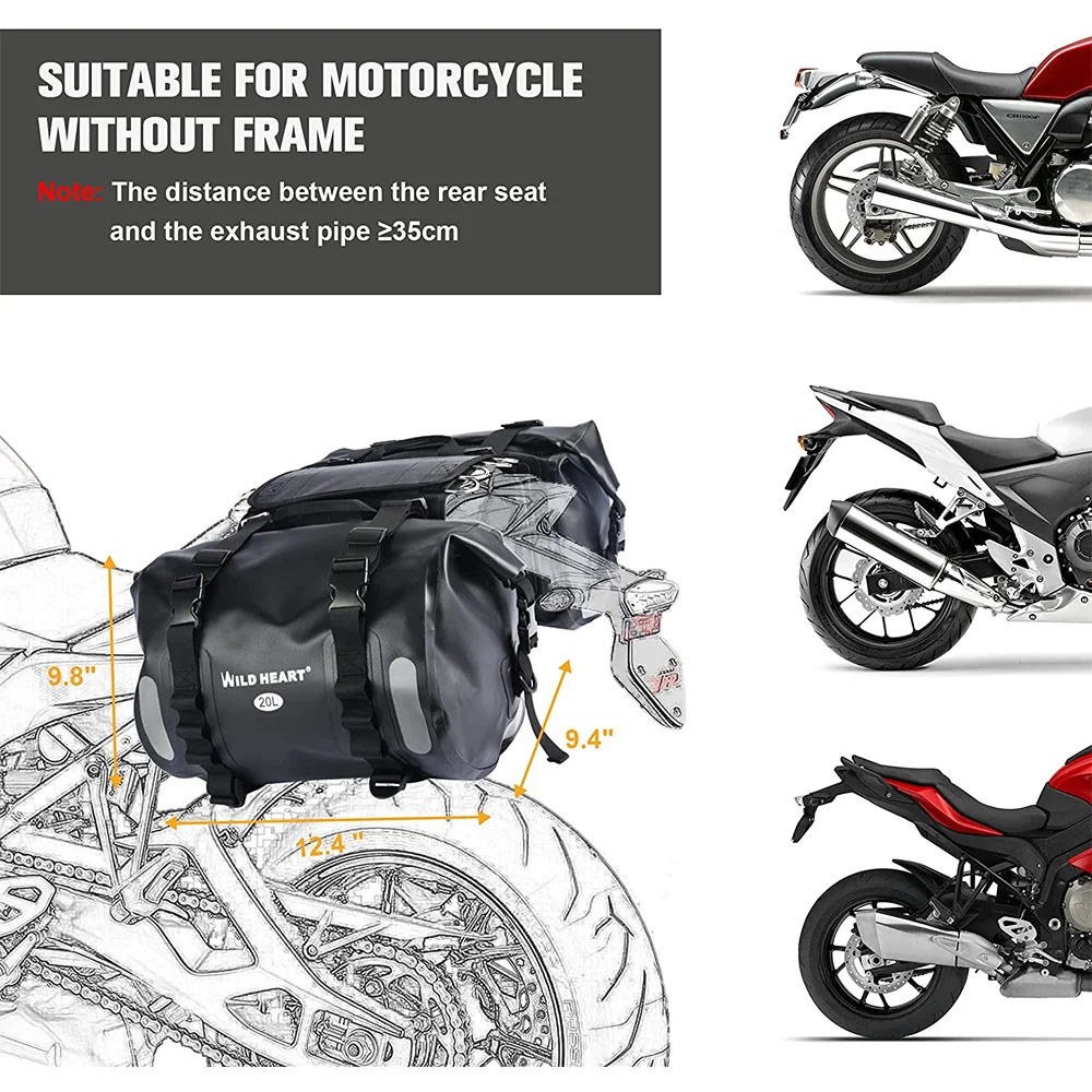 Free Shipping WILD HEART Waterproof bag Motorcycle saddlebag 40L Tank bag Motor Side bag trvel