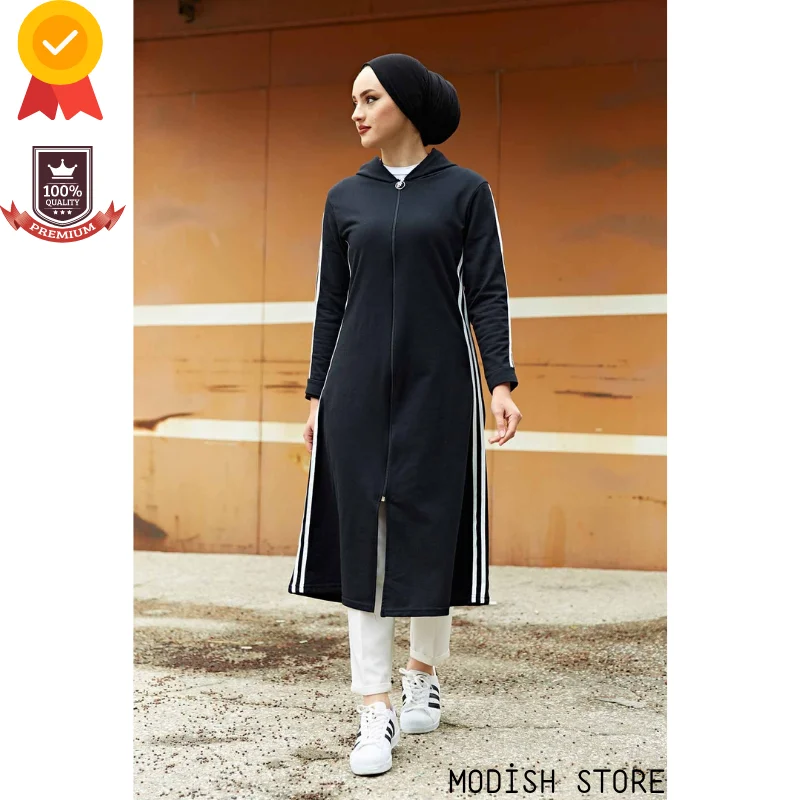 Big Sizes Hoodie Linerless Outfit Muslim Dress Women Muslim Clothing Kaftan Abaya Dubai Hijab Dress Turkey Islam