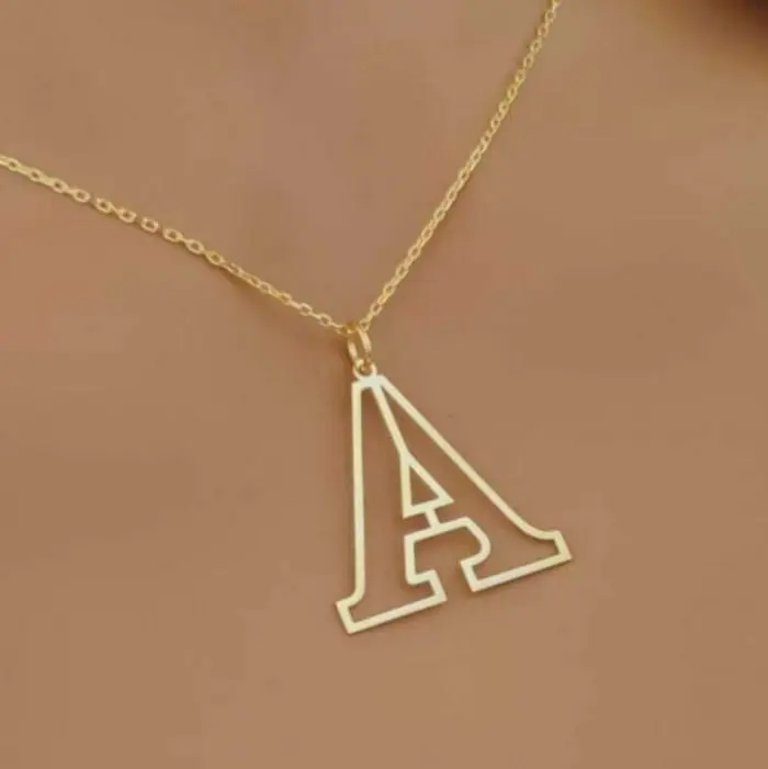 925 Sterling Silver Special Request Custom Letter Necklace With Gold Plate Options High Quality Jewelry Gift Men Women