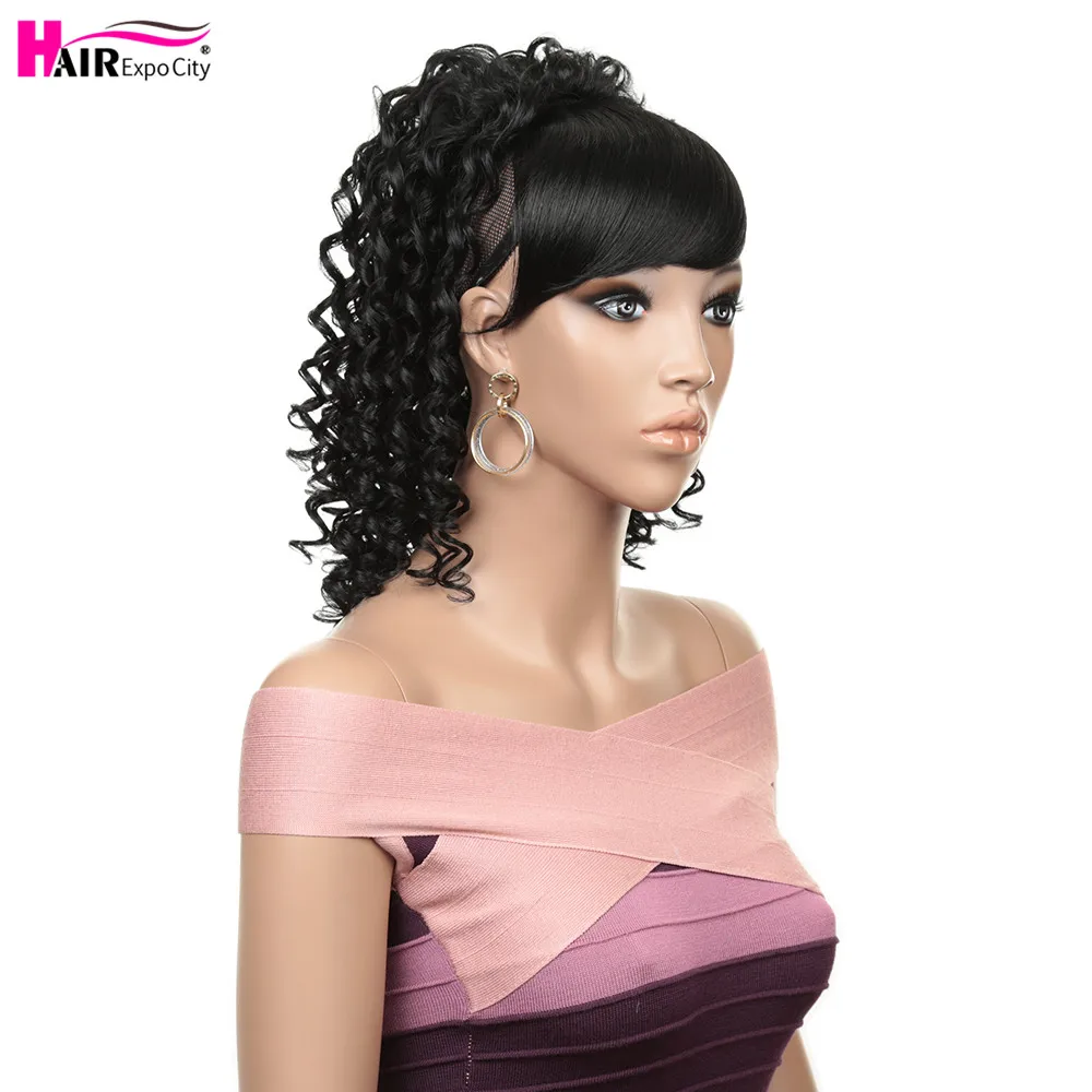 12''Fake Hair Kinky Curly Ponytail Clip in Ponytail Hair Extensions Tail Hair Synthetic Drawstring Ponytails Hair Expo City