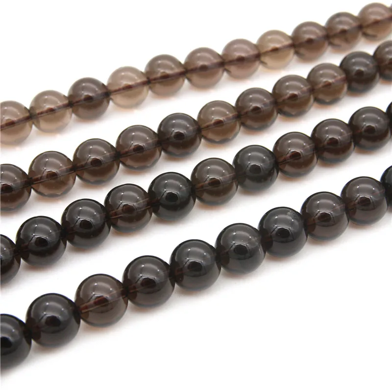 

Smoky Quartz Round Loose Beads Strand Smooth 4/6/8/10mm Natural Stone For Jewelry Making Design Bracelet Necklace Earring Craft