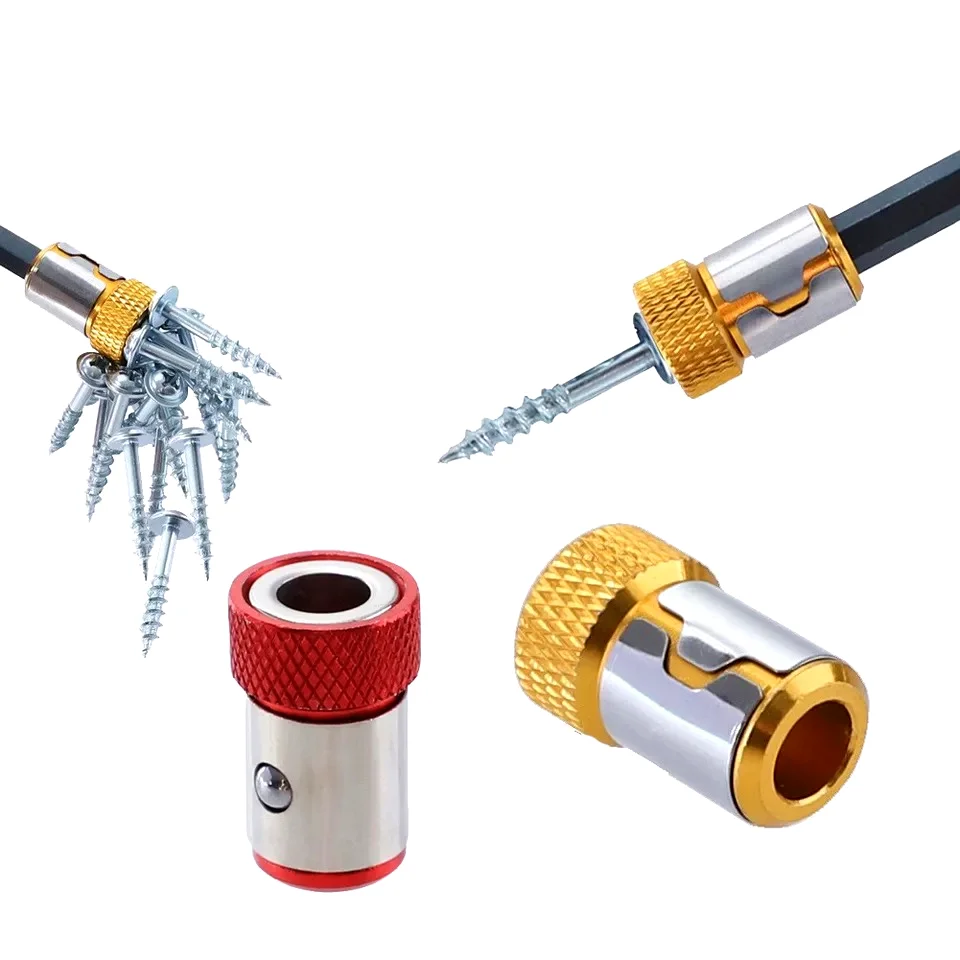 Citop 1pcs 1/4'' 6.35mm Hex Electric Screwdriver Bit Screwdriver Magnetic Ring S2 Alloy Steel Removable Strong Magnetizer