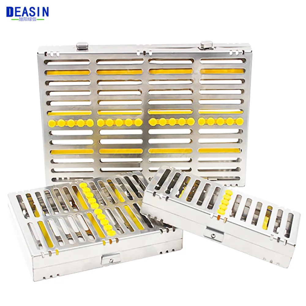 

Dental Sterilization Rack Surgical Autoclavable Sterilization Box Cassette File Burs Disinfection Tray Dentist Small Tools