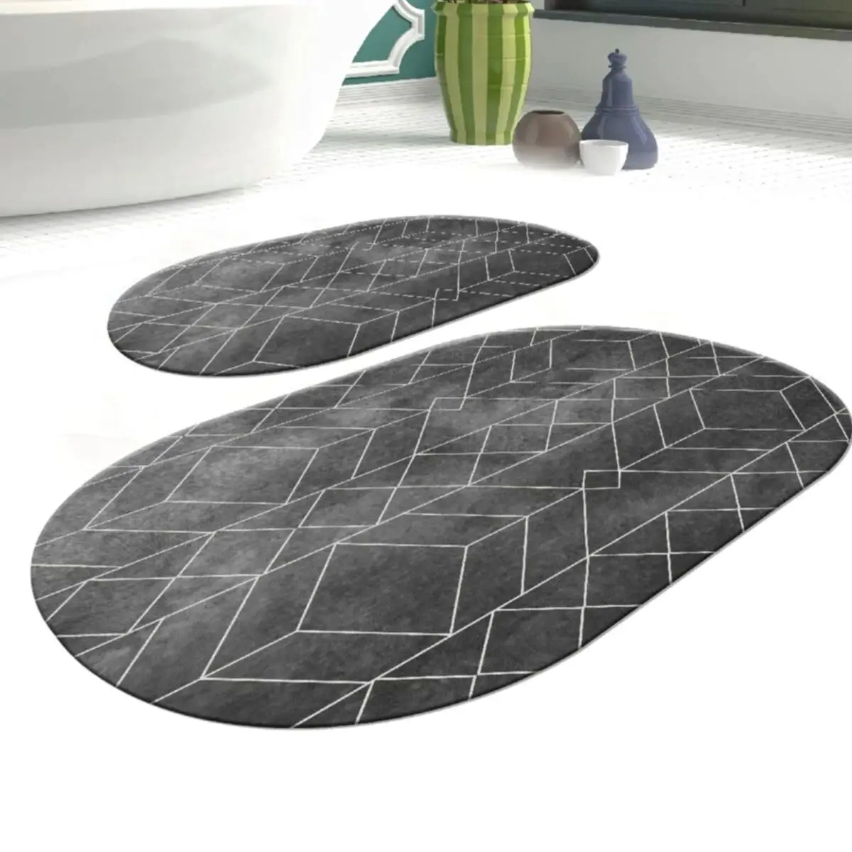 Bathroom Carpet 50x60 60x100 cm Super Absorbent Floor Mat Anti Slip Drying Bathroom Mat Floor Carpet easy To Clean Home Oil Proo