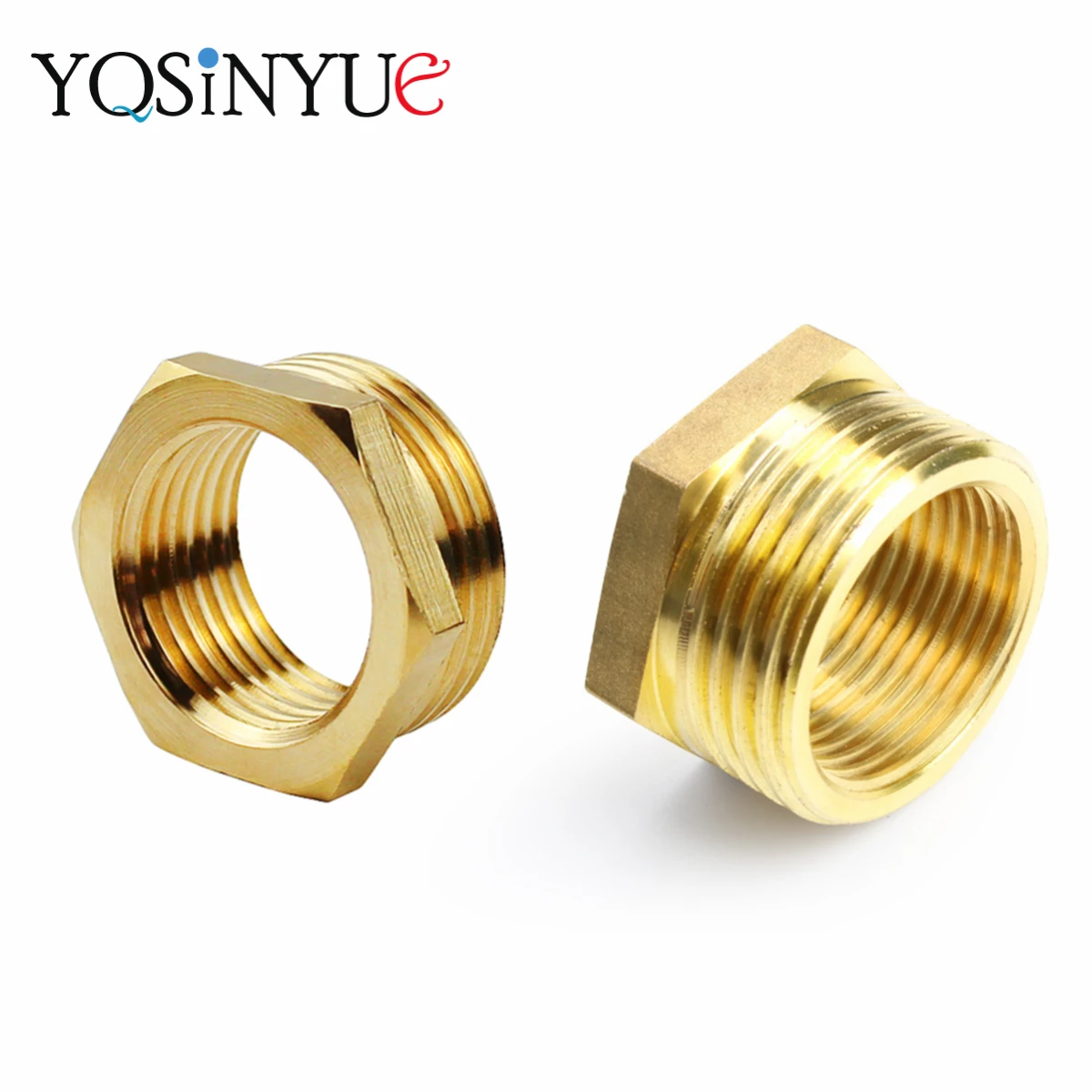 Adaptateur de raccord en laiton BSP, bague hexagonale réductrice, connecteur mâle à femelle, carburant, eau, gaz, huile 1/8 "1/4" 3/8 "1/2" 3/4 "1"