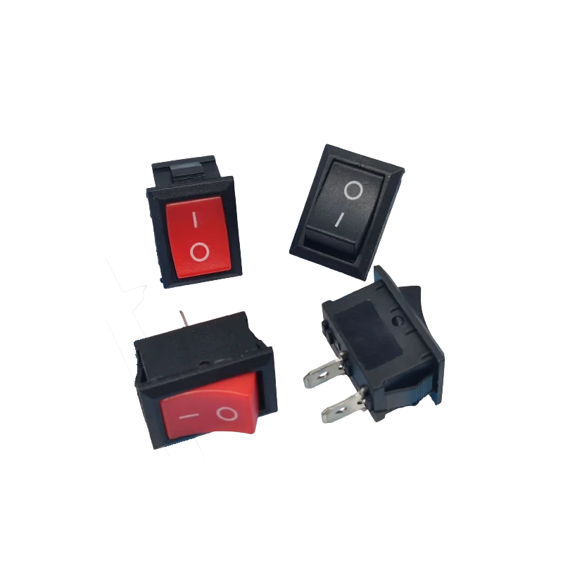 ZJSHUYI KCD1-101 Single Pole Boat Rocker Power Switch Red 2 Feet 2 Gear Electronic Scale Iron Feet