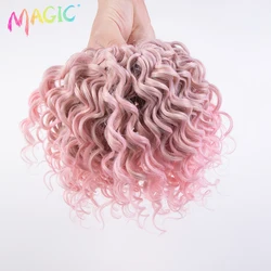 Magic Synthetic Afro Curly Hair Crochet Braids Deep Wavy Twist Crochet Hair High Temperature Fiber Ombre Hair Extension