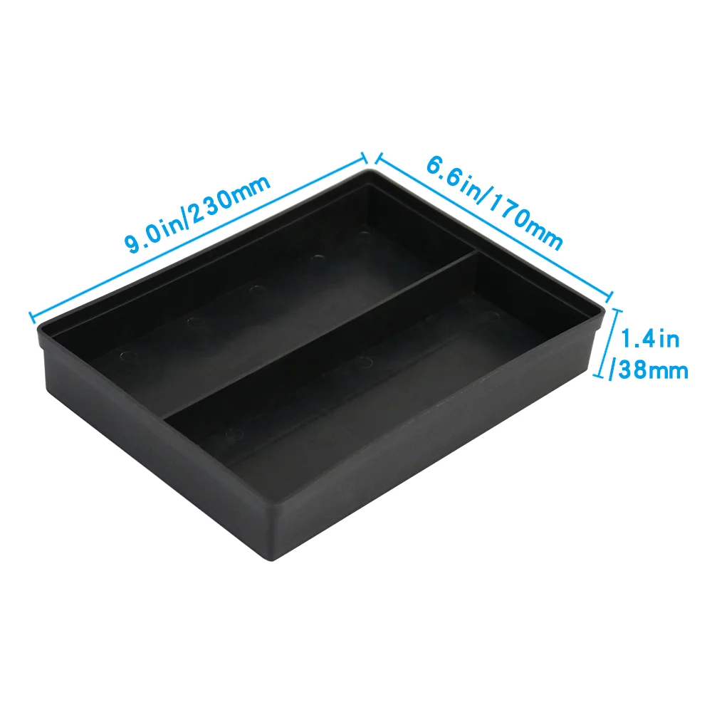 ESD Q-TK2A compartment grid Tray 230X170X38mm Black Antistatic Dual Zone ESD Safe Component Tray