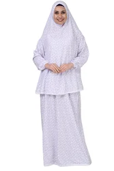 Muslim Full Cover Prayer Abaya Dress Islamic Traditional Cotton Made in Turkey Female Thin Two 2 Piece Set Ramadan Random Color