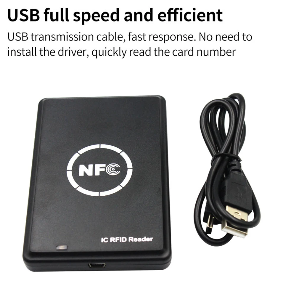 13.56Mhz RFID Copier Duplicator NFC Reader Writer Card Encrypted Programmer USB UID Tag Decoder 13.56MHz Encrypted Programmer