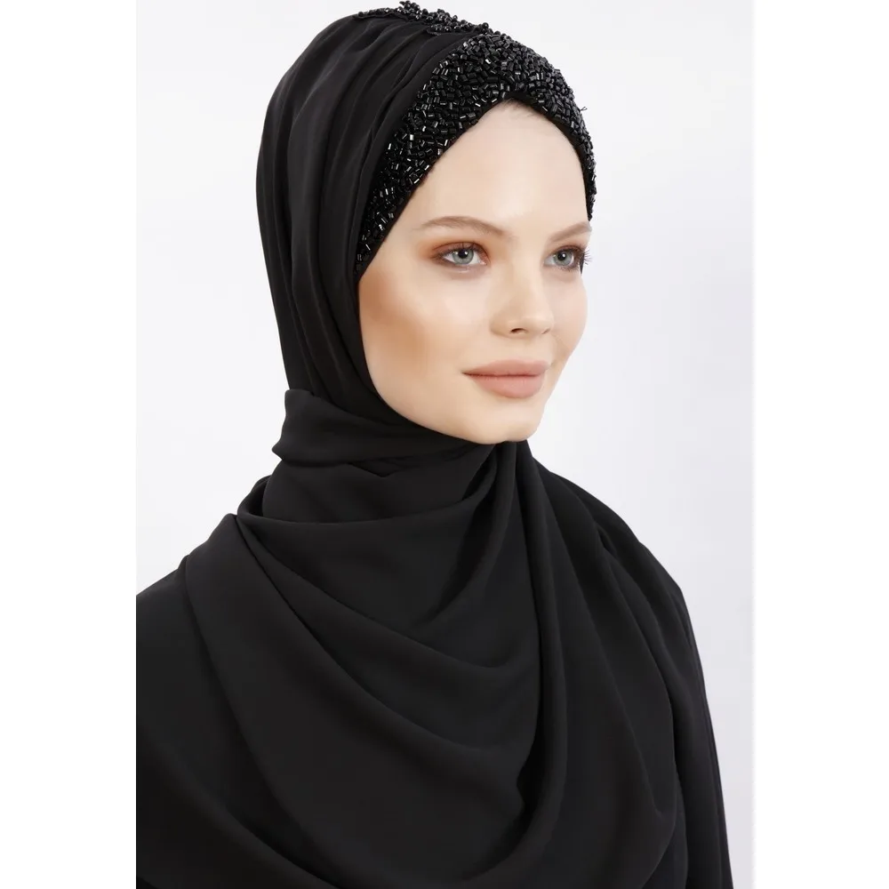 Differenza Hijab Muslimischen Kopf Turbane Für Frauen Schal Mode Schals Foulard Hand Bestickt Praktische Schal Turban Mujer Arabischen