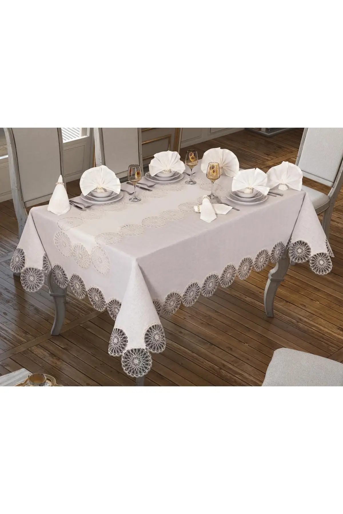 Mill Table Cloth 26 Piece Cream CD161909