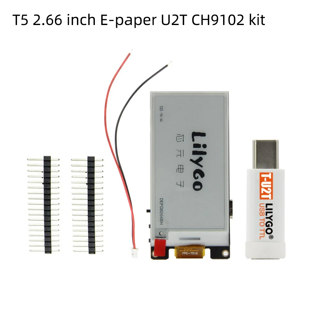 LILYGO® TTGO T5 2.66-Inch E-Paper Display ESP32 Modul mit Wi-Fi Bluetooth Kompatibel T-U2T USB zu TTL Download für Arduino
