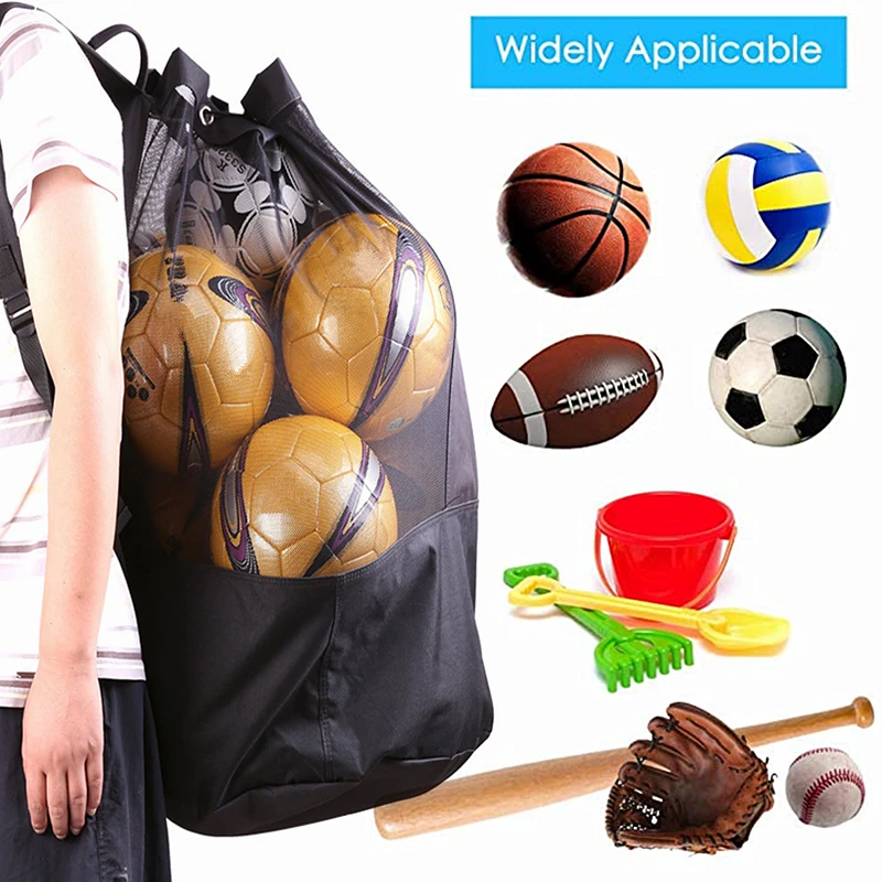 Portable Sport Ball Shoulder Bag Large Thickened Basketball Football Rugby Volleyball Storage Backpack