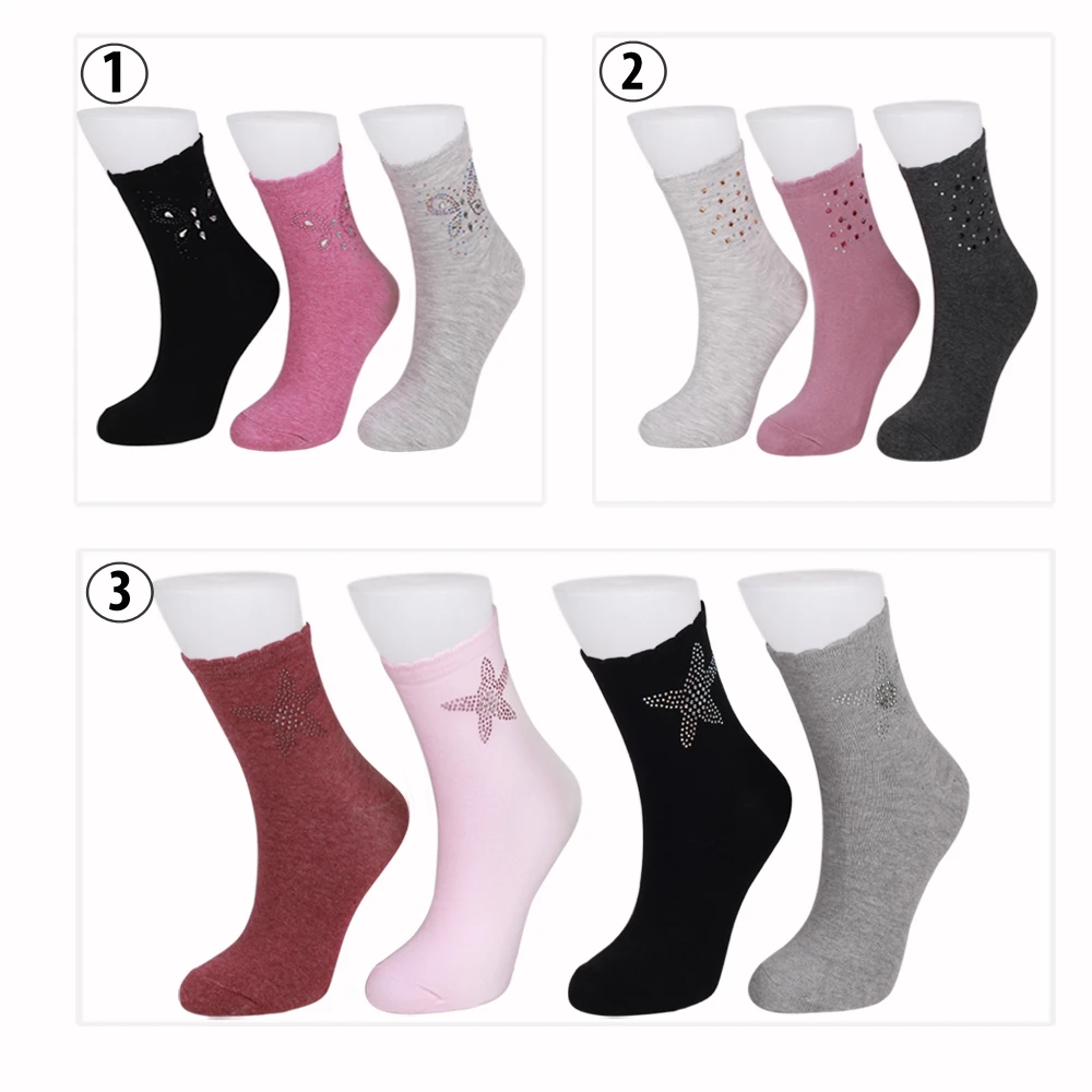 6 PCs Women 'S Socks Set Happy Fun Printed Cute Stockings New Season High Quality