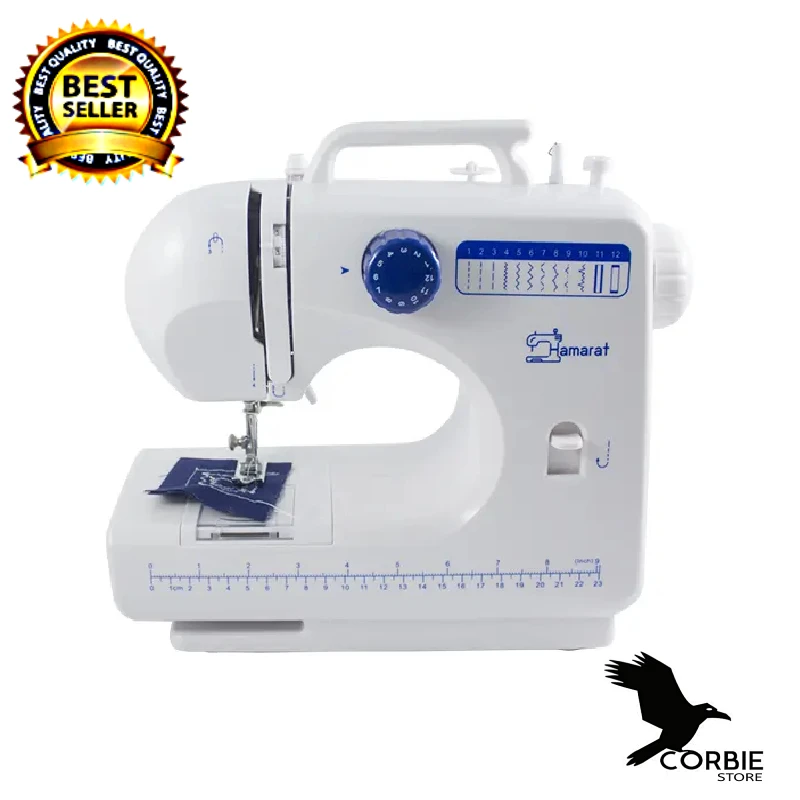 

Hamarat HM56 Multifunctional Automatic Sewing Machine 12 Different Stitch Patterns Reverse Stitch Bobbin Winding