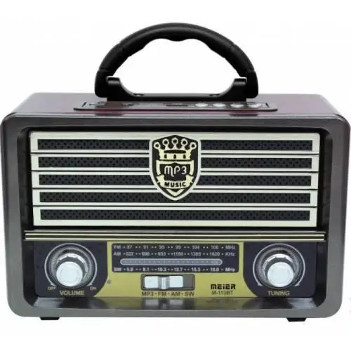 Meier M-113BT Rechargeable Nostalgic Radio USB SD MP3 Bluetooth