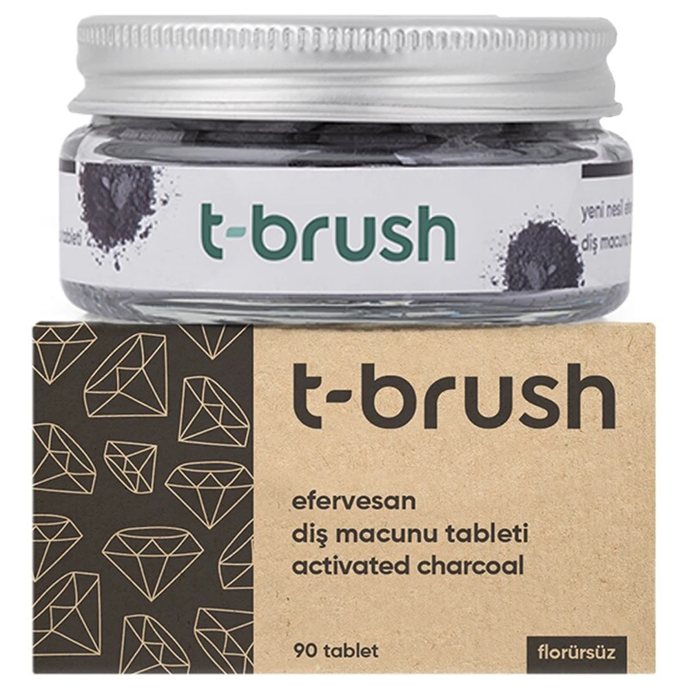 T-Brush Whitening New Gen. Toothpaste Tablets Natural Ingredients, SLS Free, Gluten Free, Cruelty Free, Eco Friendly Packaging, Vegan - Travel - 90 Tablets