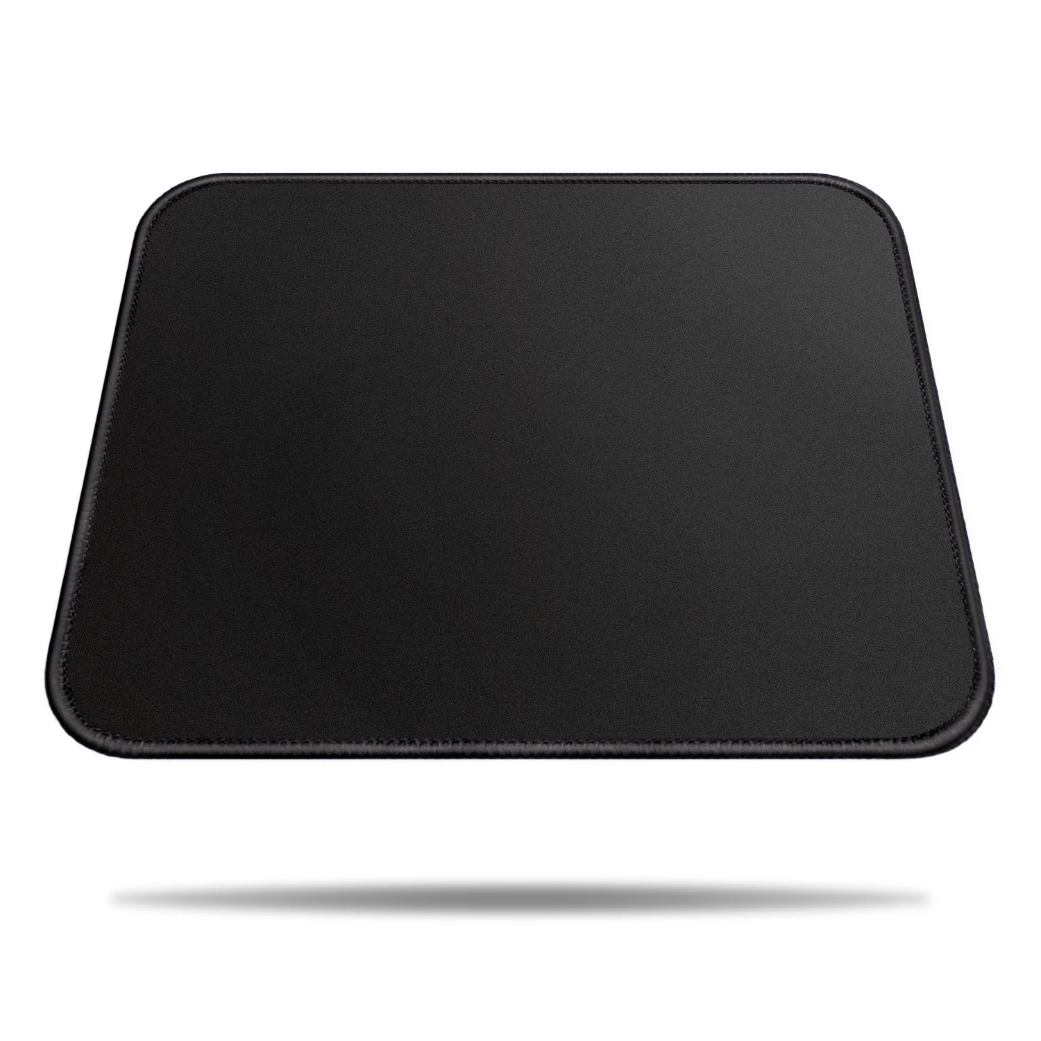 EXCO Simple and Durable Mouse Mat  Black Smooth Surface Small  Mouse Pad with Stitched Edges Non-Slip Rubber for Computer Office