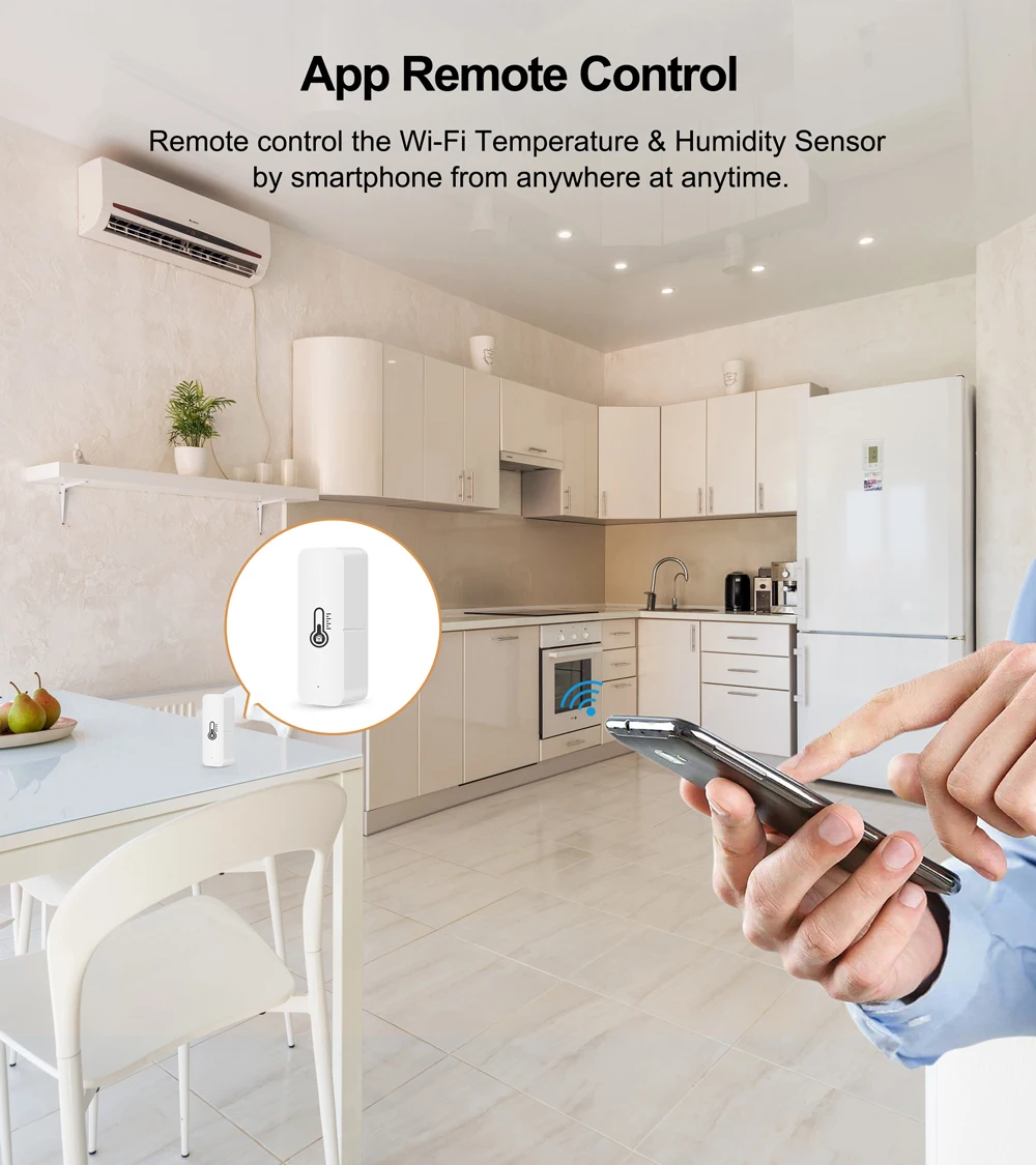 Tuya ZigBee Smart Temperature And Humidity Sensor Work With Zigbee Gateway Hub Via Alexa Google Home Smart App Control