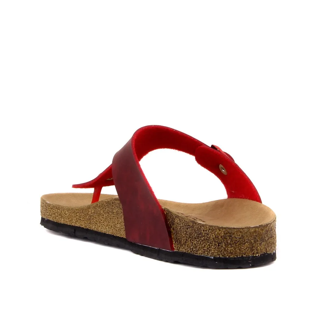 Fly doux-couleur rouge femmes string sandales