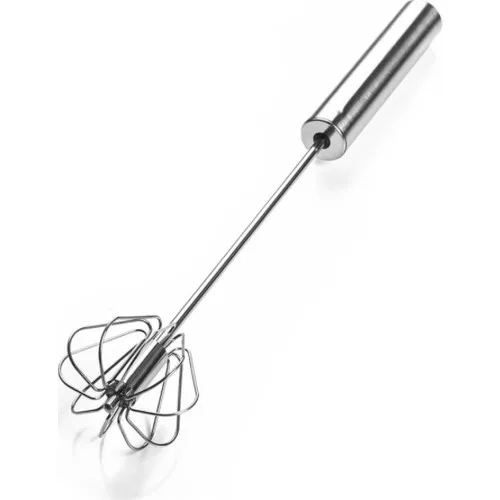 Cooks Innovations Push-Down Manual Hand Mixer 14" Stainless Steel - Easy to Use and Clean Ergonomic Birthday Cake, Pastry