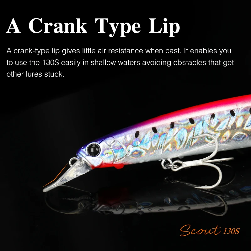 TSURINOYA 130S Sinking Minnow Fishing Lure SCOUT 130mm 24g Long Casting Seabass Flounder Artificial Large Sea Fishing Hard Baits view 4