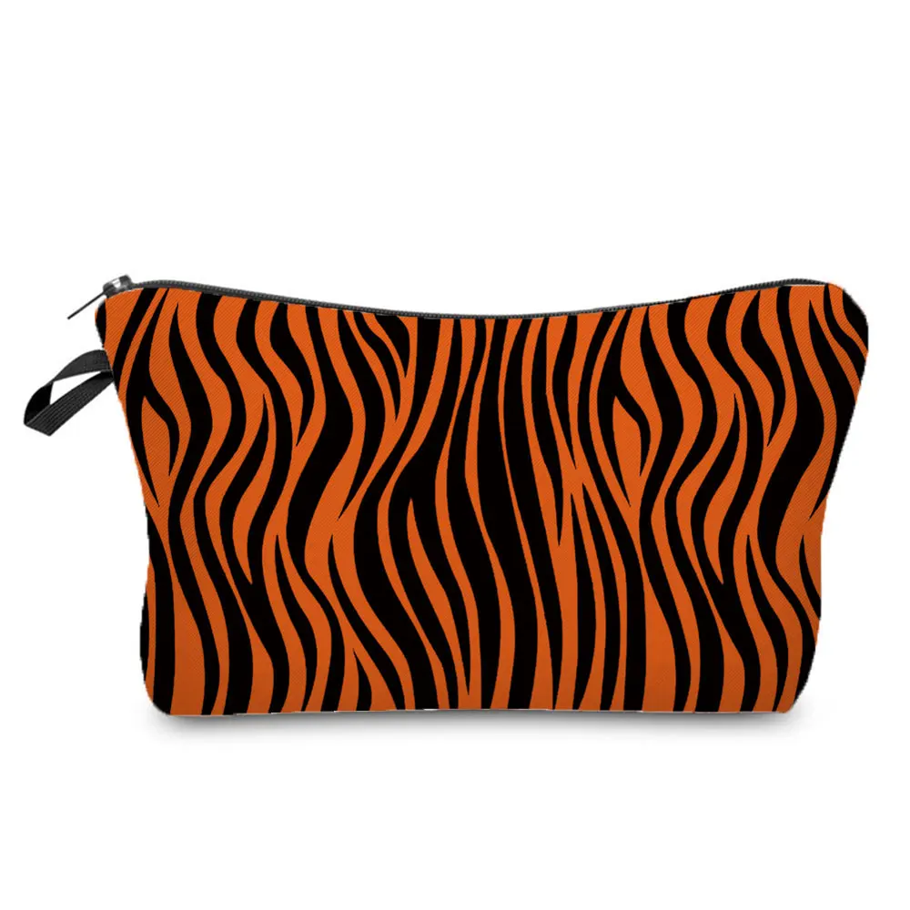 Fashion Digital Printing Zebra Leopard Women\'s Makeup Bag Cosmetic Organizer For Travel Lady Purse Portable Toiletry Bag Female