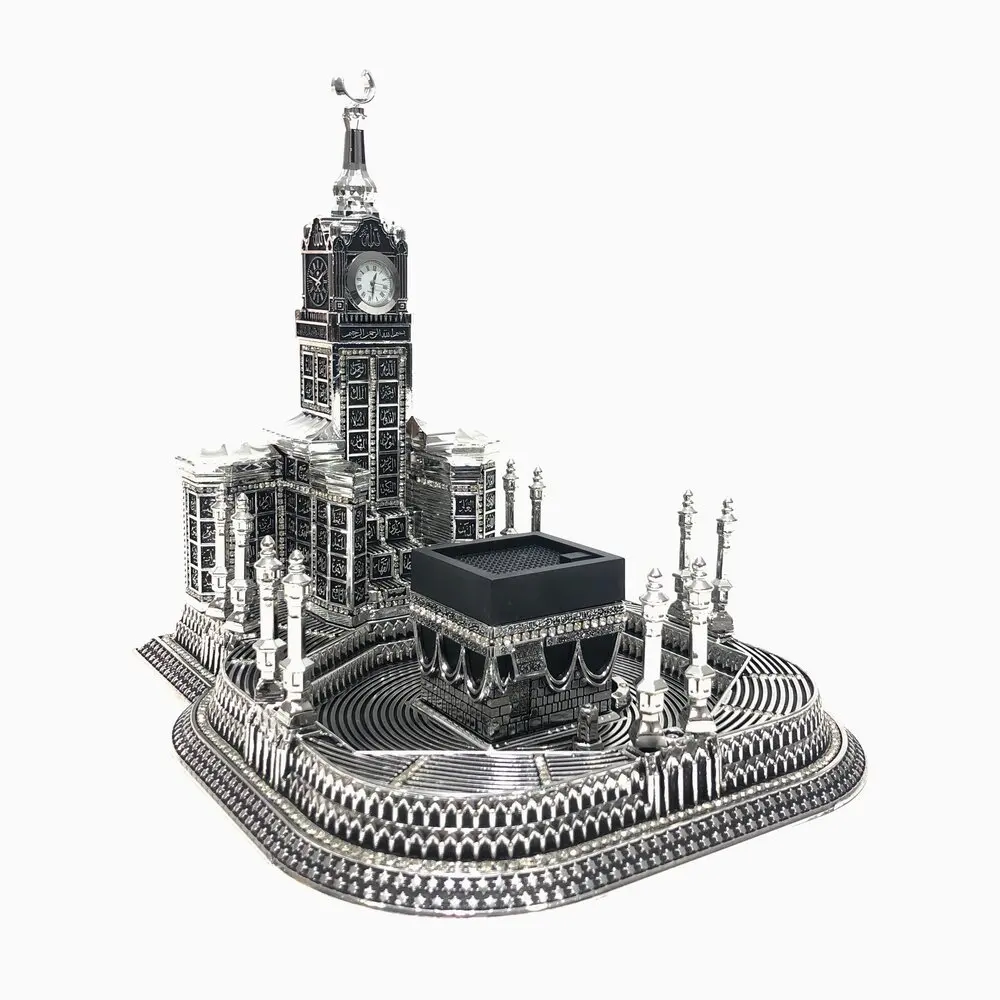 26 Cm Masjid al-Haram Trinket Silver Gold Color Islamic Gift Great Masjid Respected Masjid Kaaba