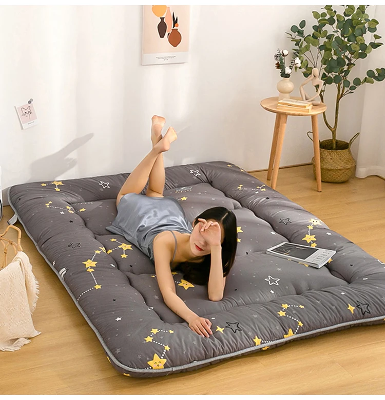 Foldable 7cm Tatami Floor Mat/Pad Soft Comfy Futon for Dorm/Home Nap Thicken Single Double For Sleeping Bed Mattress