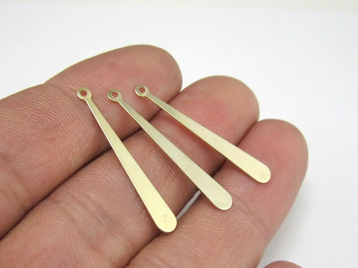 50pcs Earring Charms, Light Gold Tone, 30x4mm, Baseball Pendant, Jewelry Making RP031