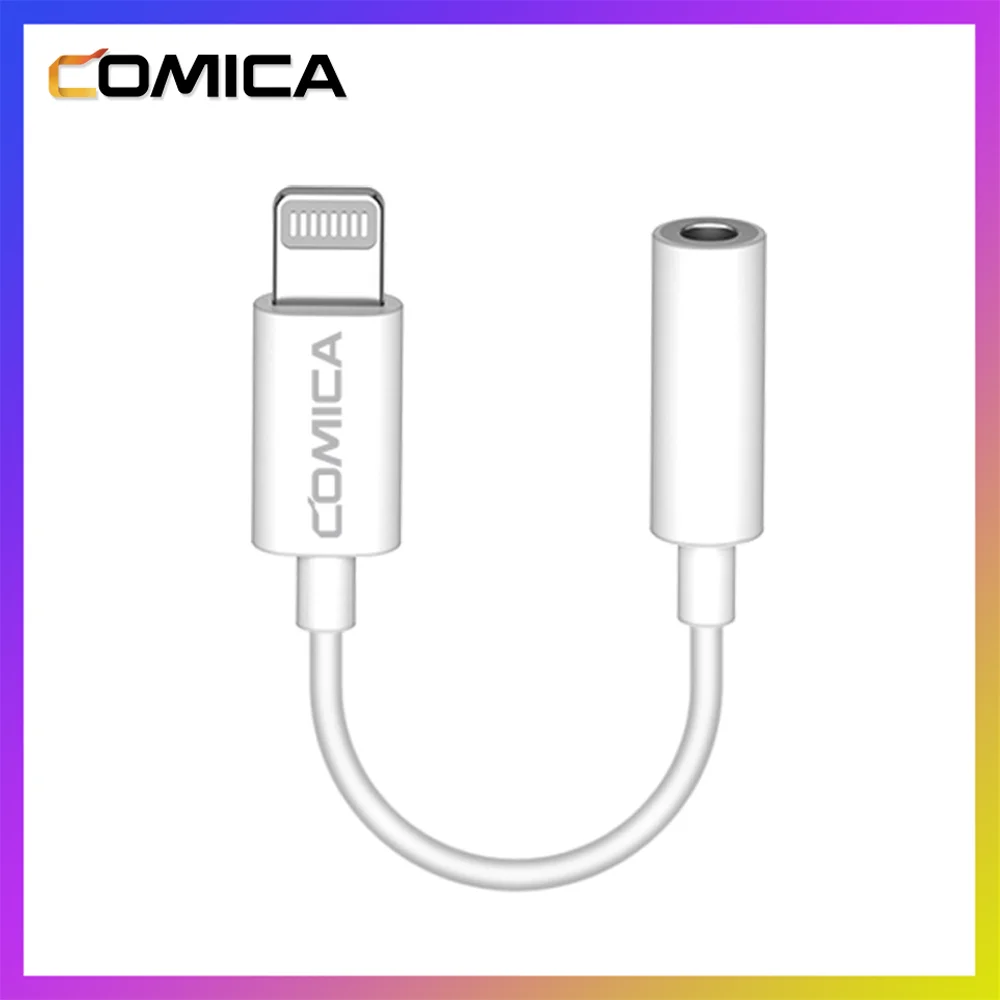 COMICA CVM-SPX-MI 3.5mm TRRS-Lightning Audio Cable Adapter