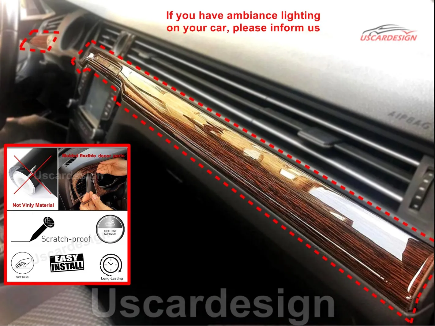 

For 2015 - 2022 VW Passat B8, Car Styling, Dashboard Upper Trims, Door Accessories, Console Cover, Automobile