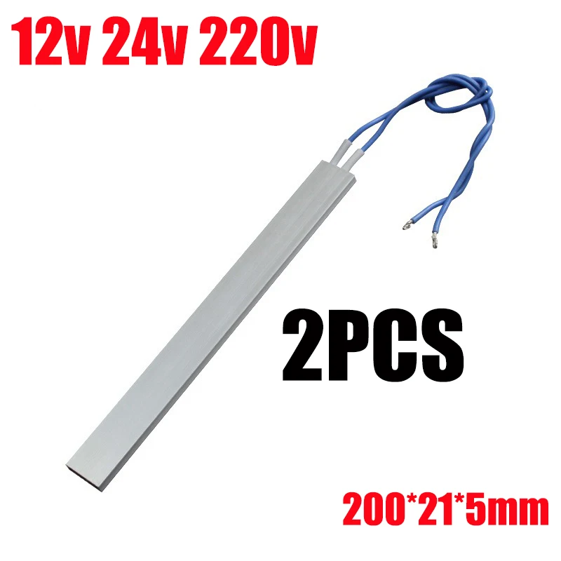 200x21mm PTC Heating Element Constant 12V 24V 220V Temperature Thermistor Air Heating Sensor Aluminum Hair Dryer Curlers Heater