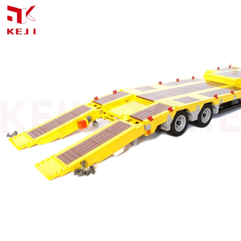 KEJI MOC-2918 MAN TGS 8x4 Dump Truck MOC-2931 Trailer Engineering Vehicle Model Building Blocks Bricks Kits Boys Christmas Gifts